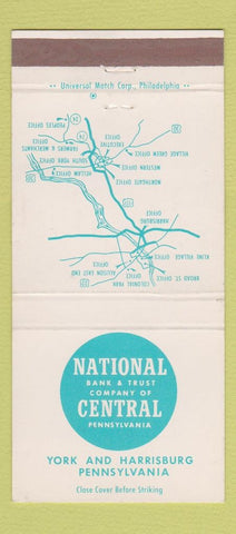 Matchbook Cover - National Bank and Trust  York Harrisburg PA 30 Strike
