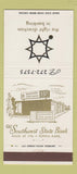 Matchbook Cover - Southwest State Bank Topeka KS 30 Strike