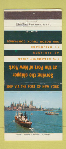 Matchbook Cover - Port of New York NYC WEAR 30 Strike