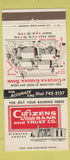 Matchbook Cover - Citizens State Bank Hiawatha KS 30 Strike