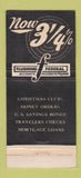 Matchbook Cover - Flushing Federal Savings NY WEAR  30 Stick