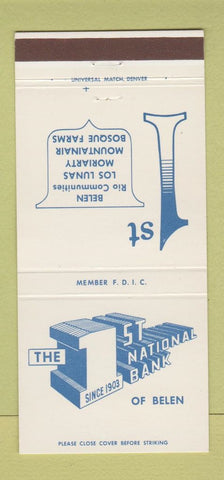 Matchbook Cover - 1st National Bank Belen NM Los Lunas Moriarty 30 Strike