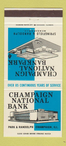 Matchbook Cover - Champaign National Bank IL 30 Strike
