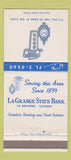 Matchbook Cover - La Grange State Bank IL 30 Strike
