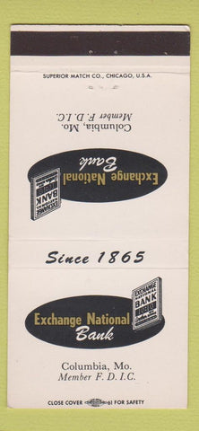 Matchbook Cover - Exchange National Bank Columbia MO 30 Strike