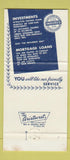 Matchbook Cover - Provident Savings and Loan Madison WI 30 Strike