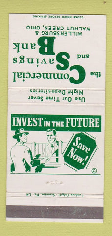 Matchbook Cover - Commercial Savings Bank Walnut Creek OH 30 Strike