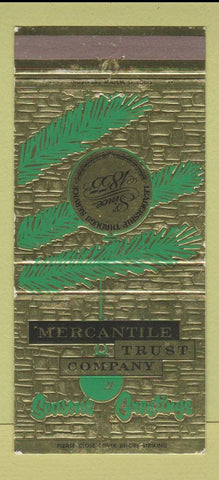 Matchbook Cover - Mercantile Trust Company Christmas St Louis? MO 30 Strike