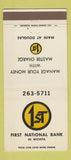Matchbook Cover - First National Bank Wichita KS 30 Strike