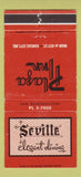 Matchbook Cover - Seville Restaurant Kansas City MO WEAR 30 Strike