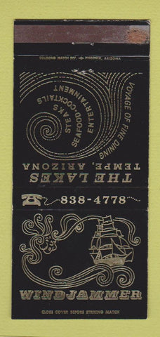 Matchbook Cover - Windjammer Restaurant Tempe AZ 30 Strike