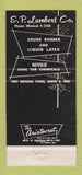 Matchbook Cover - EP Lambert Rubber Latex Chemical Akron OH 30 Strike