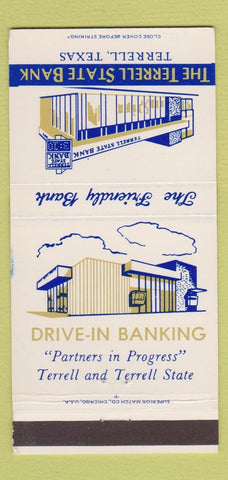 Matchbook Cover - Terrell State Bank TX 30 Strike