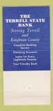 Matchbook Cover - Terrell State Bank TX 30 Strike