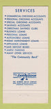 Matchbook Cover - Bank of Colonial Heights VA 30 Strike