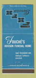 Matchbook Cover - Fouche's Hudson Funeral Home Oakland CA WEAR BLUE 30 Strike
