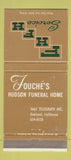 Matchbook Cover - Fouche's Hudson Funeral Home Oakland CA WEAR TAN 30 Strike