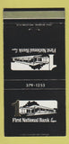 Matchbook Cover - 1st National Bank Of Seguin 30 Strike