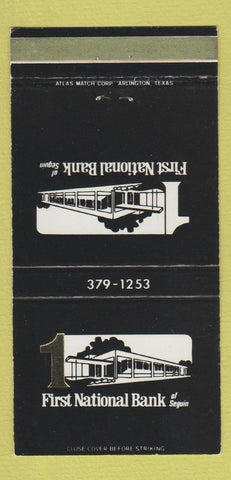 Matchbook Cover - 1st National Bank Of Seguin 30 Strike