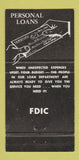 Matchbook Cover - 1st National Bank Of Seguin 30 Strike