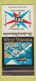 Matchbook Cover - West Virginia WV Tourism Charleston WEAR 30 Strike