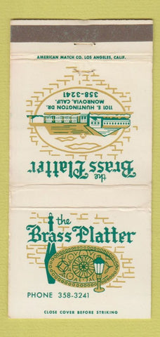 Matchbook Cover - Brass Platter Monrovia CA WEAR 30 Strike