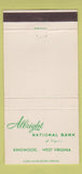 Matchbook Cover - Albright National Bank Kingwood WV 30 Strike