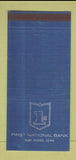 Matchbook Cover - First National Bank Fort Dodge IA 30 Strike