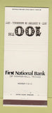 Matchbook Cover - First National Bank Marshall TX 1977 30 Strike