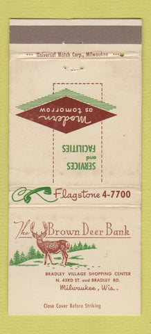 Matchbook Cover - Brown Deer Bank Milwaukee WI WEAR 30 Strike