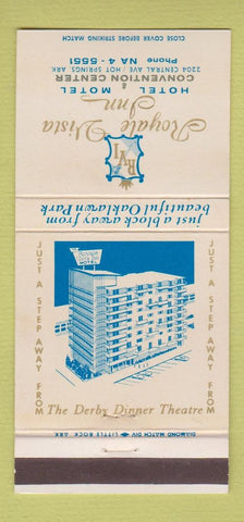 Matchbook Cover - Royale Vista Inn Hotel Hot Springs AR WEAR 30 Strike