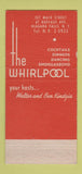 Matchbook Cover - The Whirlpool Niagara Falls NY WEAR 30 Strike