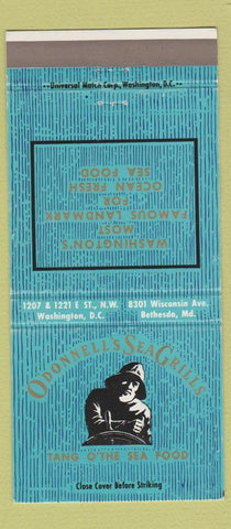 Matchbook Cover - O'Donnell's Sea Grills Bethesda MD WashingtonDC  30 Strike