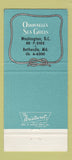 Matchbook Cover - O'Donnell's Sea Grills Bethesda MD WashingtonDC  30 Strike