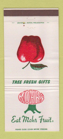 Matchbook Cover - Mohrs Fruit Apple Orchards Fogelsville PA 30 Strike