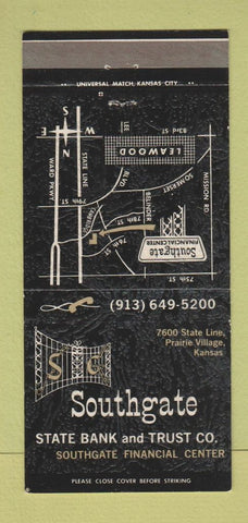 Matchbook Cover - Southgate State Bank and Trust Prairie Village KS 30 Strike