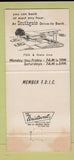 Matchbook Cover - Southgate State Bank and Trust Prairie Village KS 30 Strike