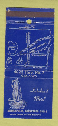 Matchbook Cover - Lakeland Motel Minneapolis MN WEAR 30 Strike