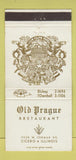 Matchbook Cover - Old Prague Restaurant Cicero IL WEAR 30 Strike