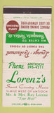 Matchbook Cover - Lorenz's Country House Restaurant Antioch IL WEAR 30 Strike