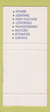Matchbook Cover - Shelly Electric Philadelphia PA SAMPLE 30 Strike