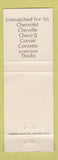 Matchbook Cover - 1966 Chevrolet Hassell & Creef Manteo NC