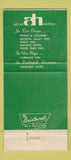 Matchbook Cover - Atlas Hotels San Diego Van Nuys CA WEAR 30 Strike