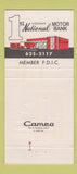 Matchbook Cover - 1st Coleman National Bank TX 30 Strike