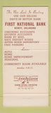 Matchbook Cover - 1st National Bank Dewey OK 30 Strike