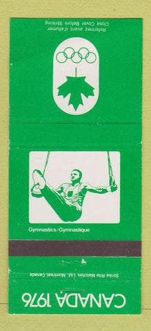 Matchbook Cover - 1976 Canada Olympics Gymnastics  WEAR GREEN 30 Strike