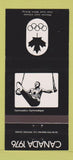 Matchbook Cover - 1976 Canada Olympics Gymnastics BLACK 30 Strike