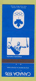 Matchbook Cover - 1976 Canada Olympics Gymnastics BLUE 30 Strike