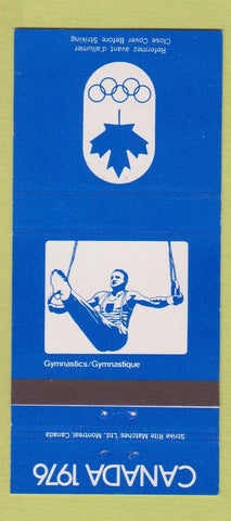 Matchbook Cover - 1976 Canada Olympics Gymnastics BLUE 30 Strike