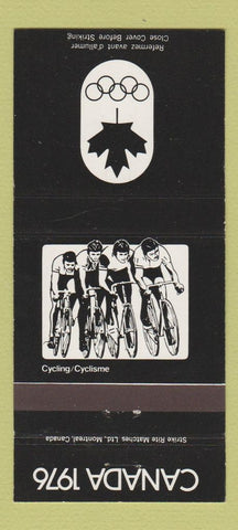 Matchbook Cover - 1976 Canada Olympics Cycling BLACK 30 Strike